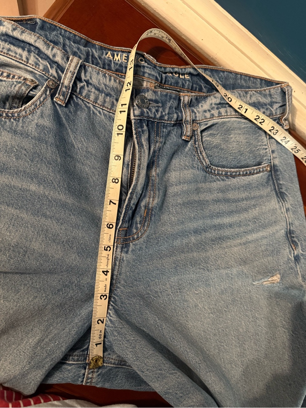 American Eagle Outfitters super high rise ultra wide leg Jeans size 10 short - Picture 12 of 16